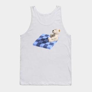 Optical Illusion - Checker Board / Teddy Bear Tank Top